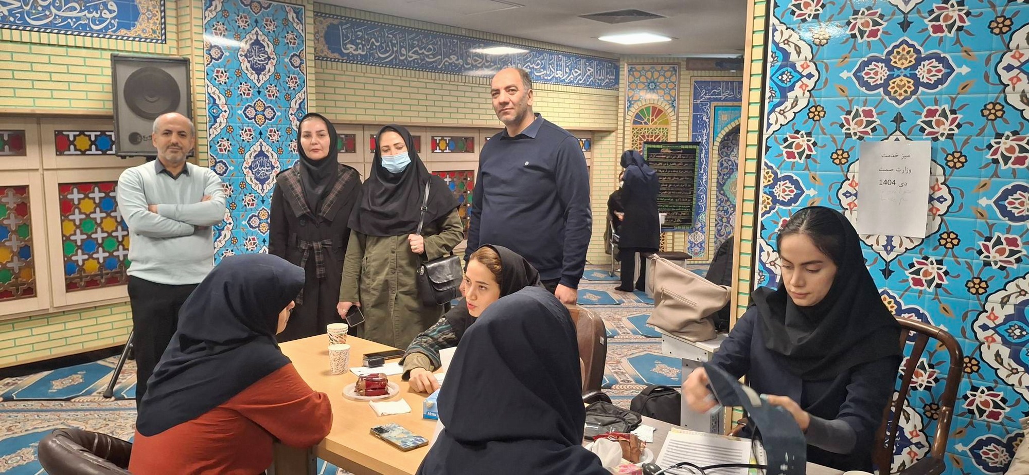 برپایی میز خدمت سلامت با هدف ارتقای سلامت پرسنل وزارت صمت توسط مرکز بهداشت شمالغرب2 دانشگاه علوم پزشکی ایران 